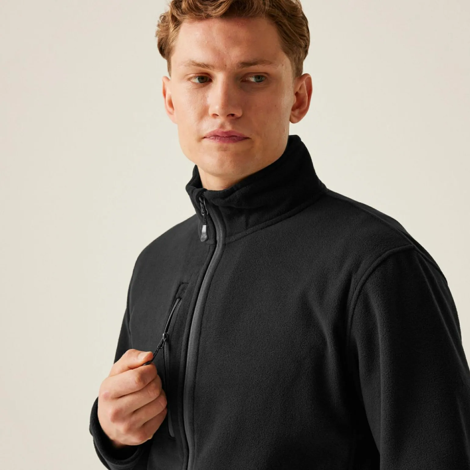 Bluza polarowa z recyklingu Honestly Made Professional | Czarny