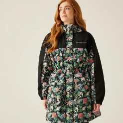 Christian Lacroix - Damska kurtka parka przeciwdeszczowa ocieplana Cailar | Czarny we wzór