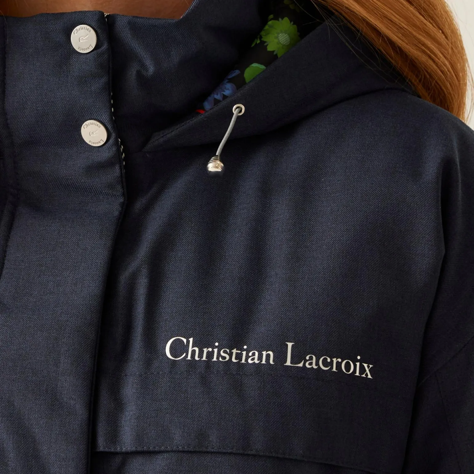 Christian Lacroix - Damska kurtka parka przeciwdeszczowa ocieplana Cailar | Granatowy