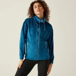 Damska bluza z suwakiem Jessalyn | Niebieski