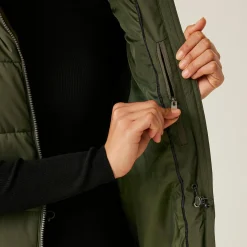 Damska kamizelka Leandra Longline | Zielony