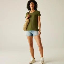 Damska koszulka Elkie V-Neck | Zielony