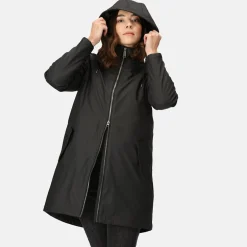 Damska kurtka parka z kapturem Fantine | Czarny