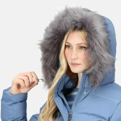 Damska kurtka zimowa parka termiczna Daleyza | Niebieski