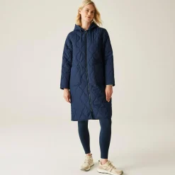 Damski płaszcz ocieplany oversize Jaycee II | Granatowy
