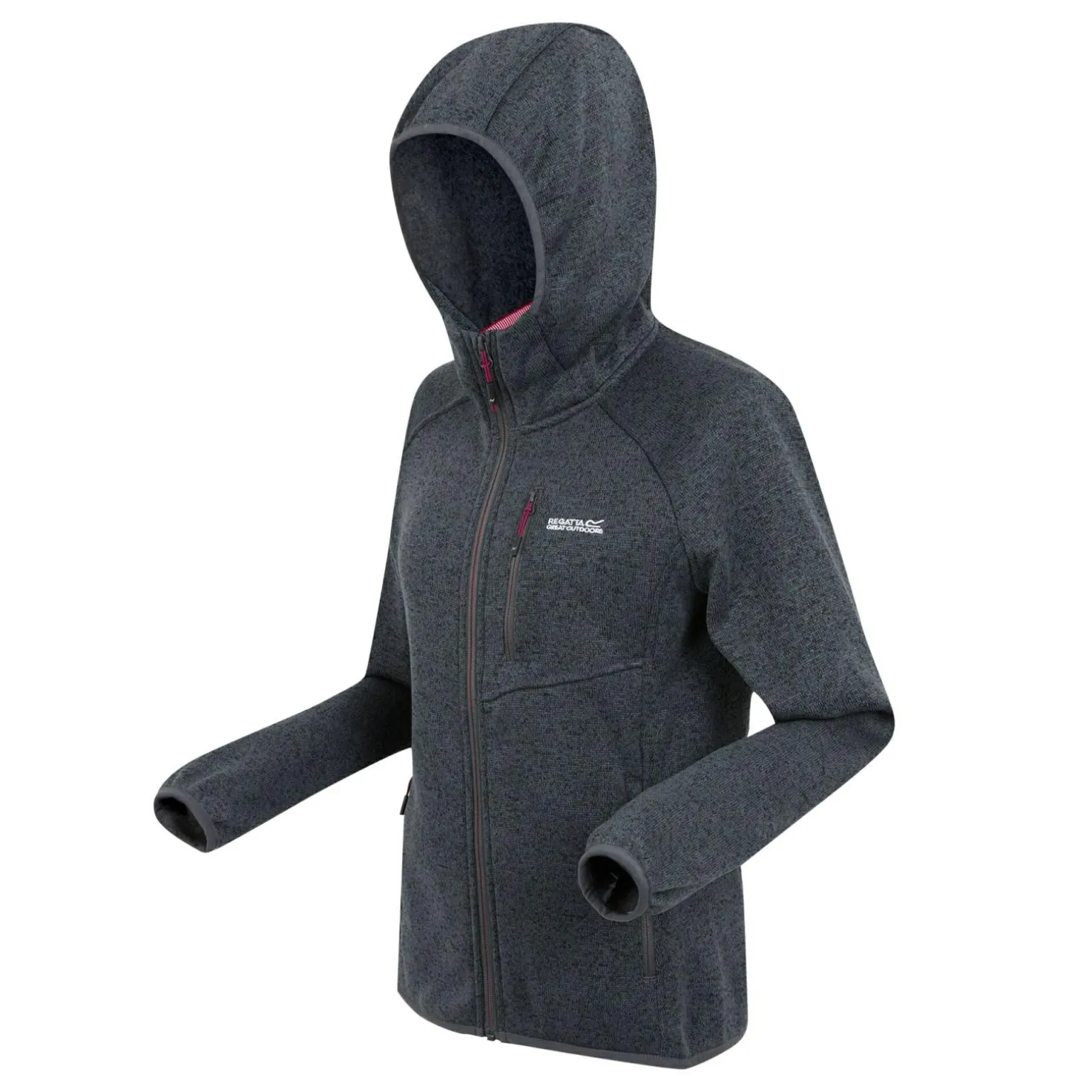 Damski polar z kapturem Newhill II | Szary