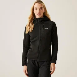 Damski polar z kapturem Newhill | Czarny