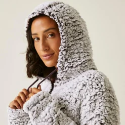 Damski polar z kapturem Zelpha Fluffy | Fioletowy