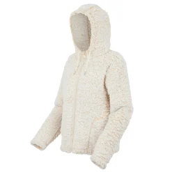 Damski polar z kapturem Zelpha Fluffy | Kremowy