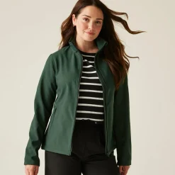 Damski softshell Ablaze | Zielono-czarny