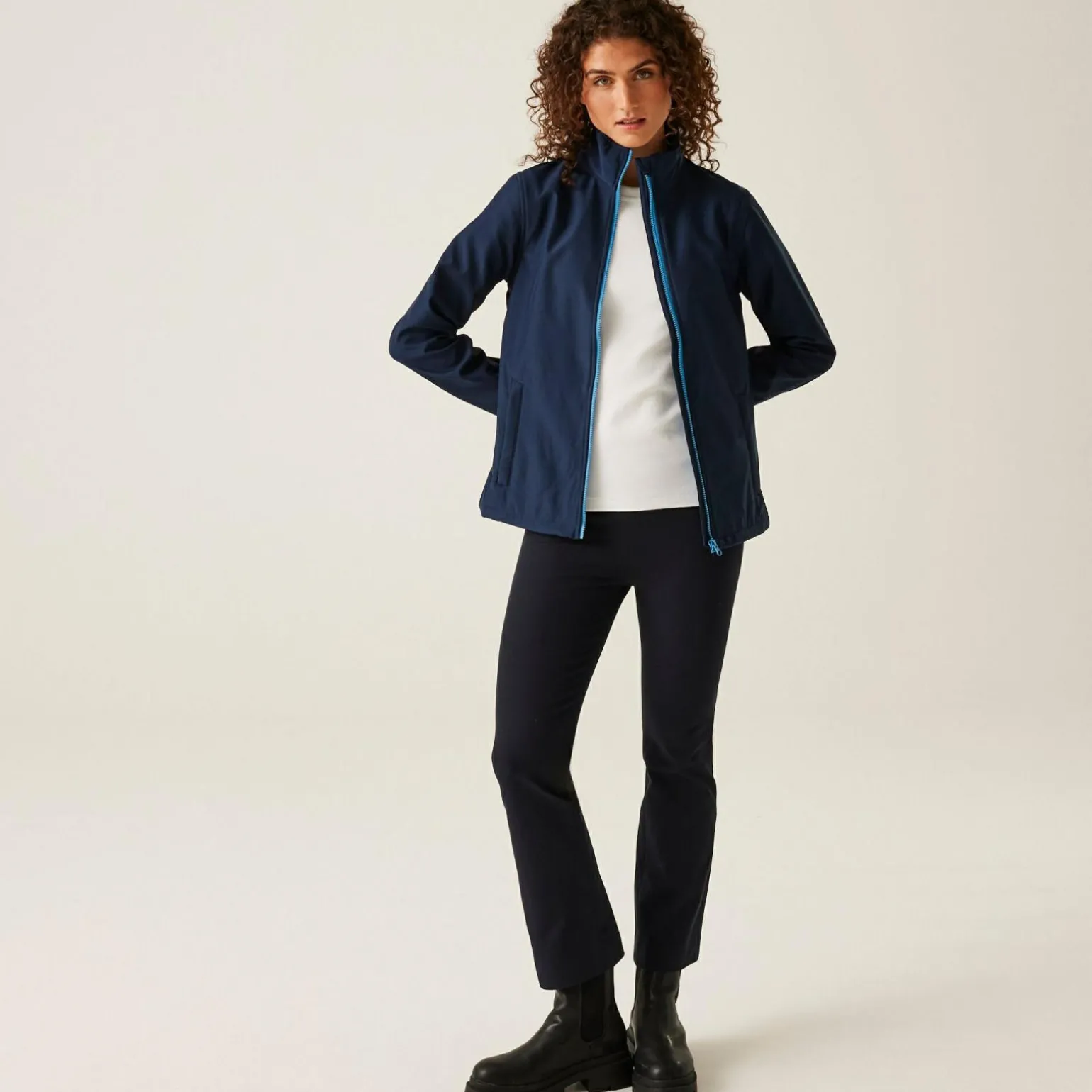 Damski softshell Ablaze | Granatowo-niebieski