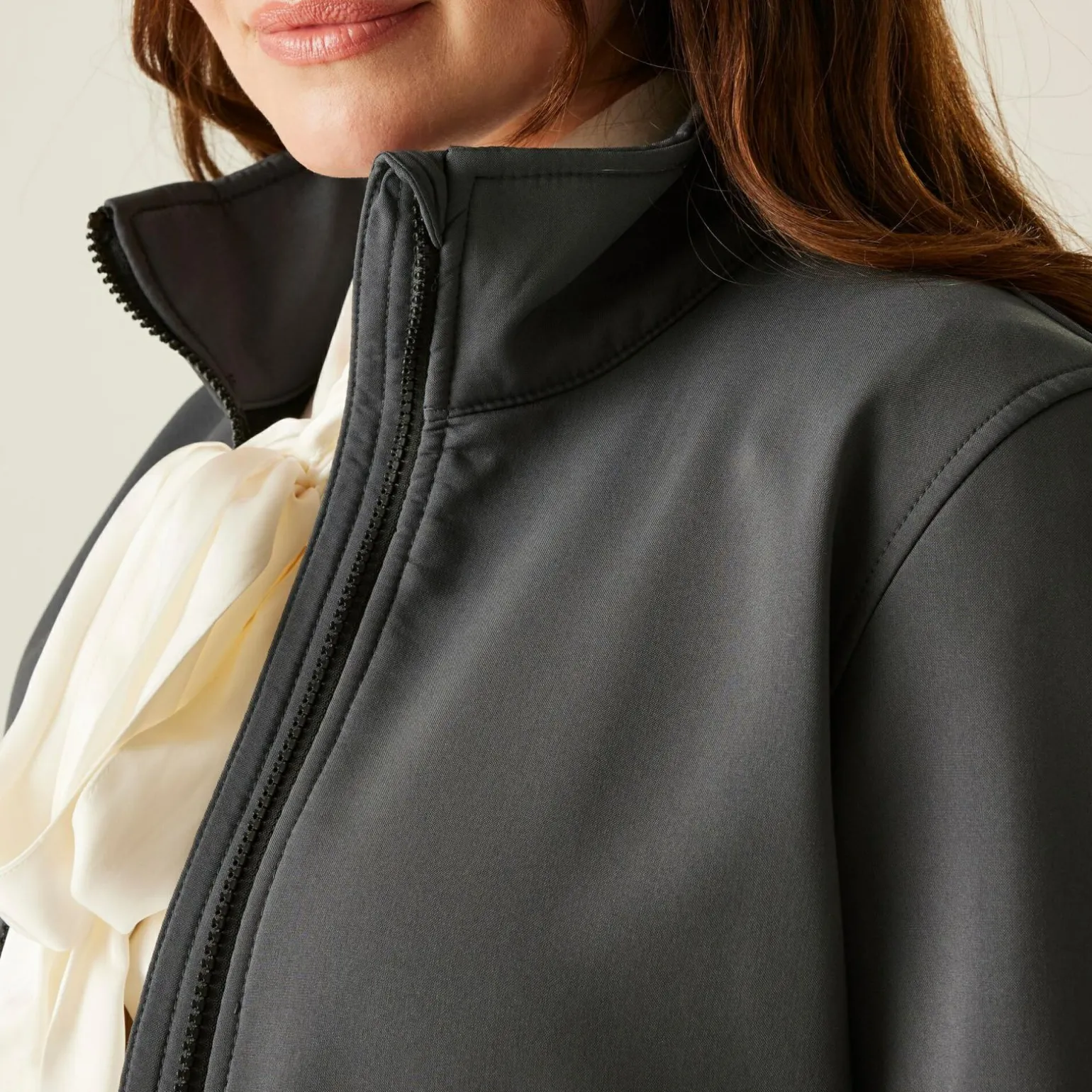Damski softshell Ablaze | Szaro-czarny