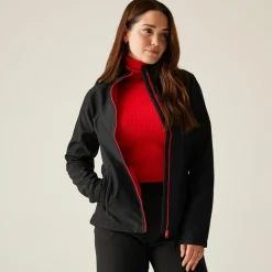 Damski softshell Ablaze | Czarno-czerwony