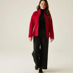 Damski softshell Octagon II | Czerwono-czarny