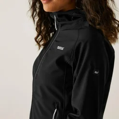 Damski softshell z kapturem Arec III | Czarny