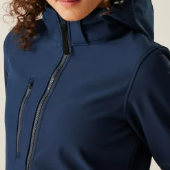 Damski softshell z kapturem Venturer | Granatowy