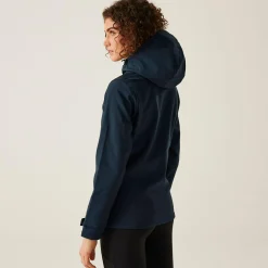 Damski softshell z kapturem Venturer | Granatowo-niebieski