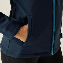 Damski softshell z kapturem Venturer | Granatowo-niebieski
