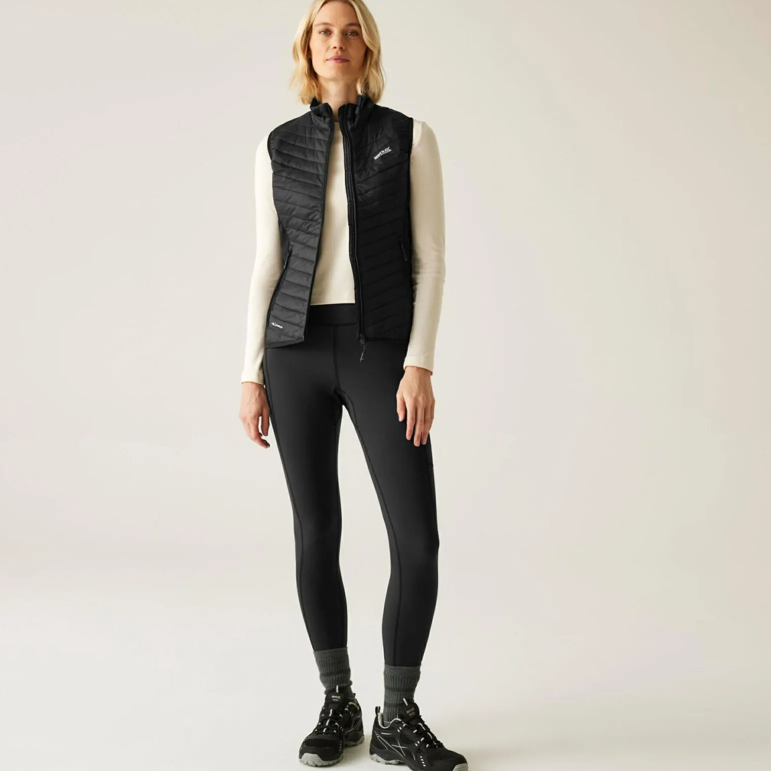 Damskie legginsy trekkingowe Monira | Czarny
