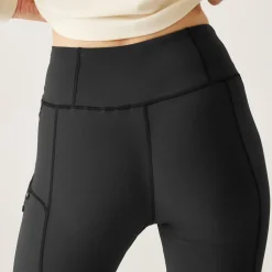 Damskie legginsy trekkingowe Monira | Czarny
