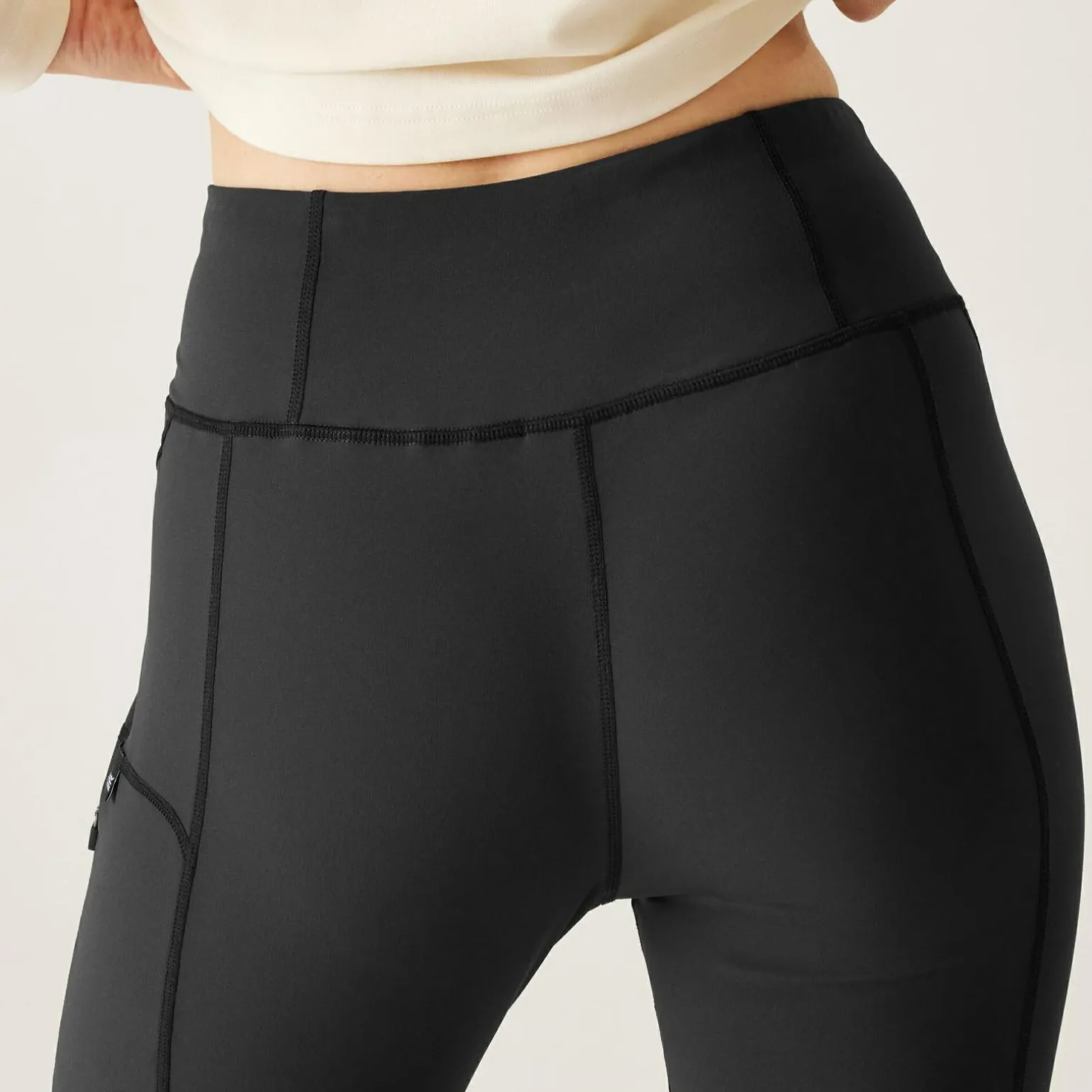 Damskie legginsy trekkingowe Monira | Czarny