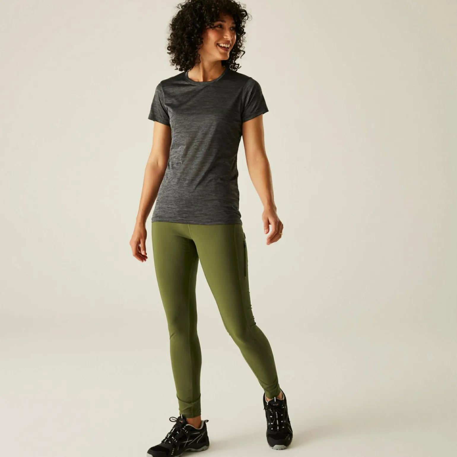 Damskie legginsy trekkingowe Monira | Zielony
