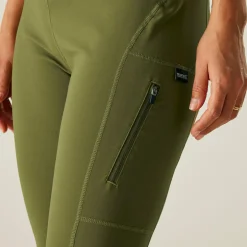 Damskie legginsy trekkingowe Monira | Zielony
