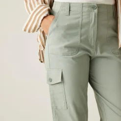 Damskie spodnie capri Shorebella | Lodowy błękit