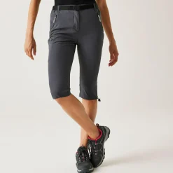 Damskie spodnie trekkingowe 3/4 Xert Capri Light | Szary