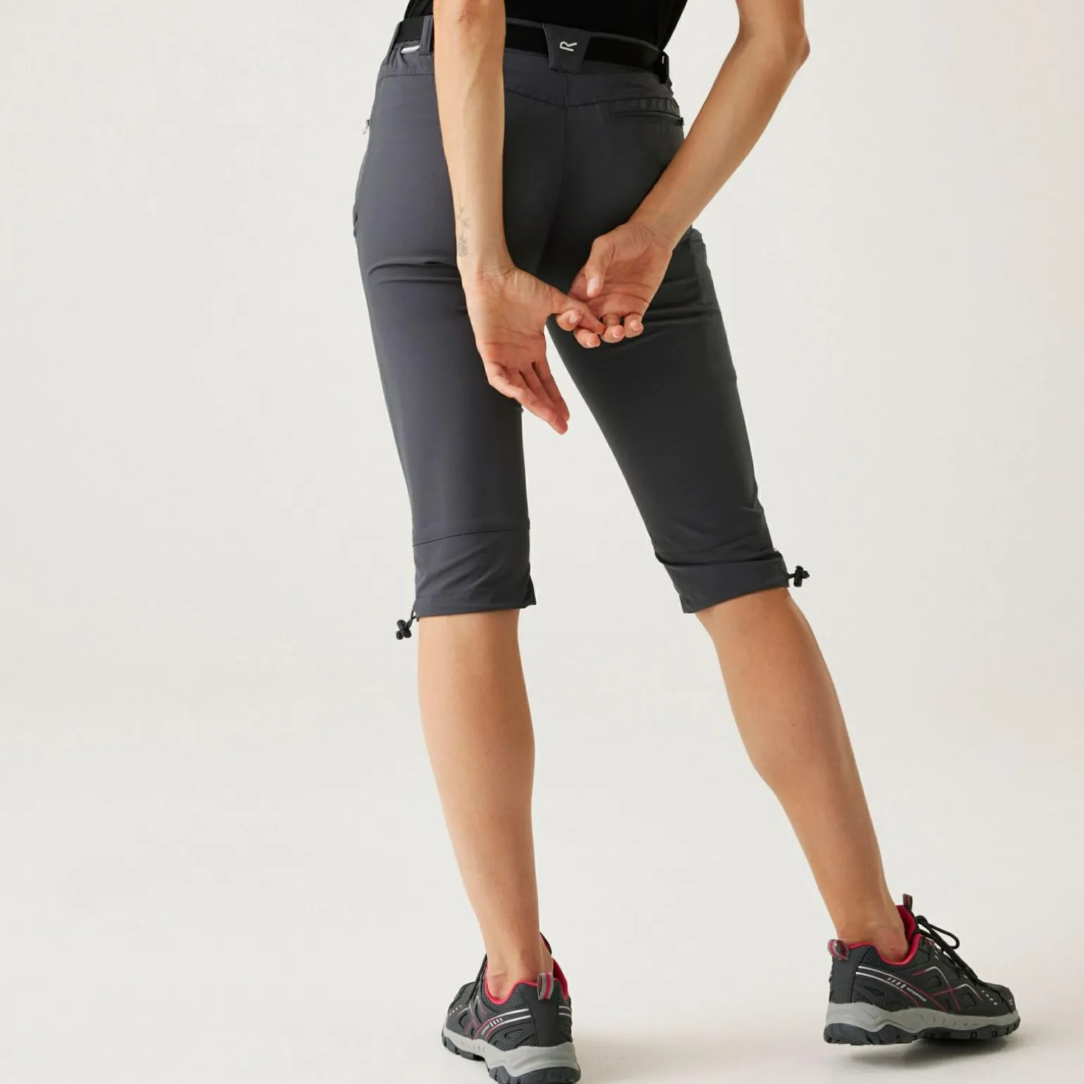Damskie spodnie trekkingowe 3/4 Xert Capri Light | Szary