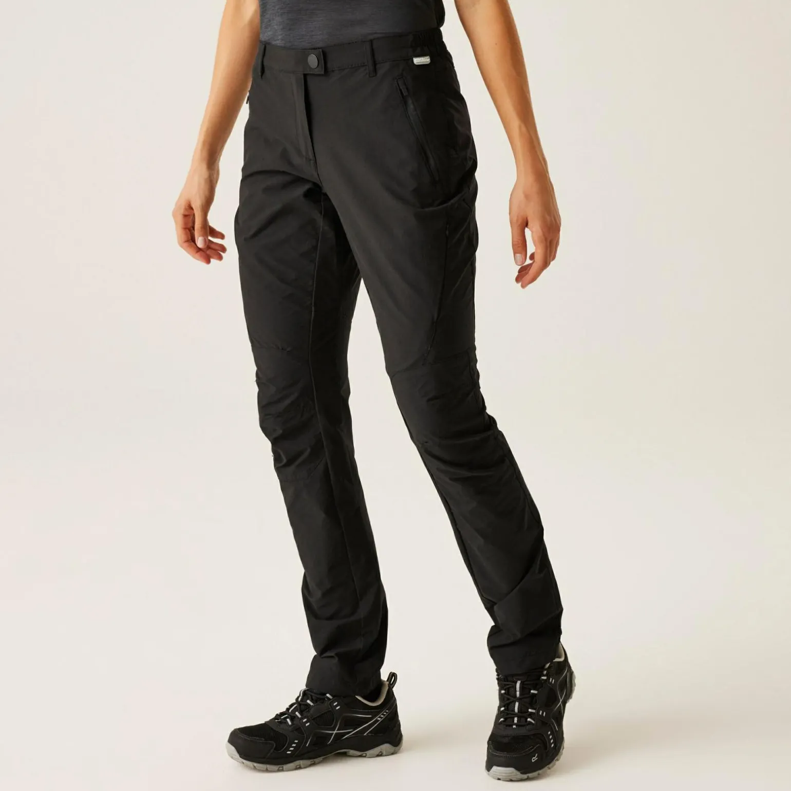 Damskie spodnie trekkingowe Highton Stretch | Czarny