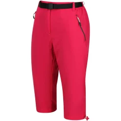 Damskie spodnie trekkingowe 3/4 Xert Capri Light | Fuksja