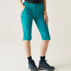 Damskie spodnie trekkingowe 3/4 Xert Capri Light | Zielony