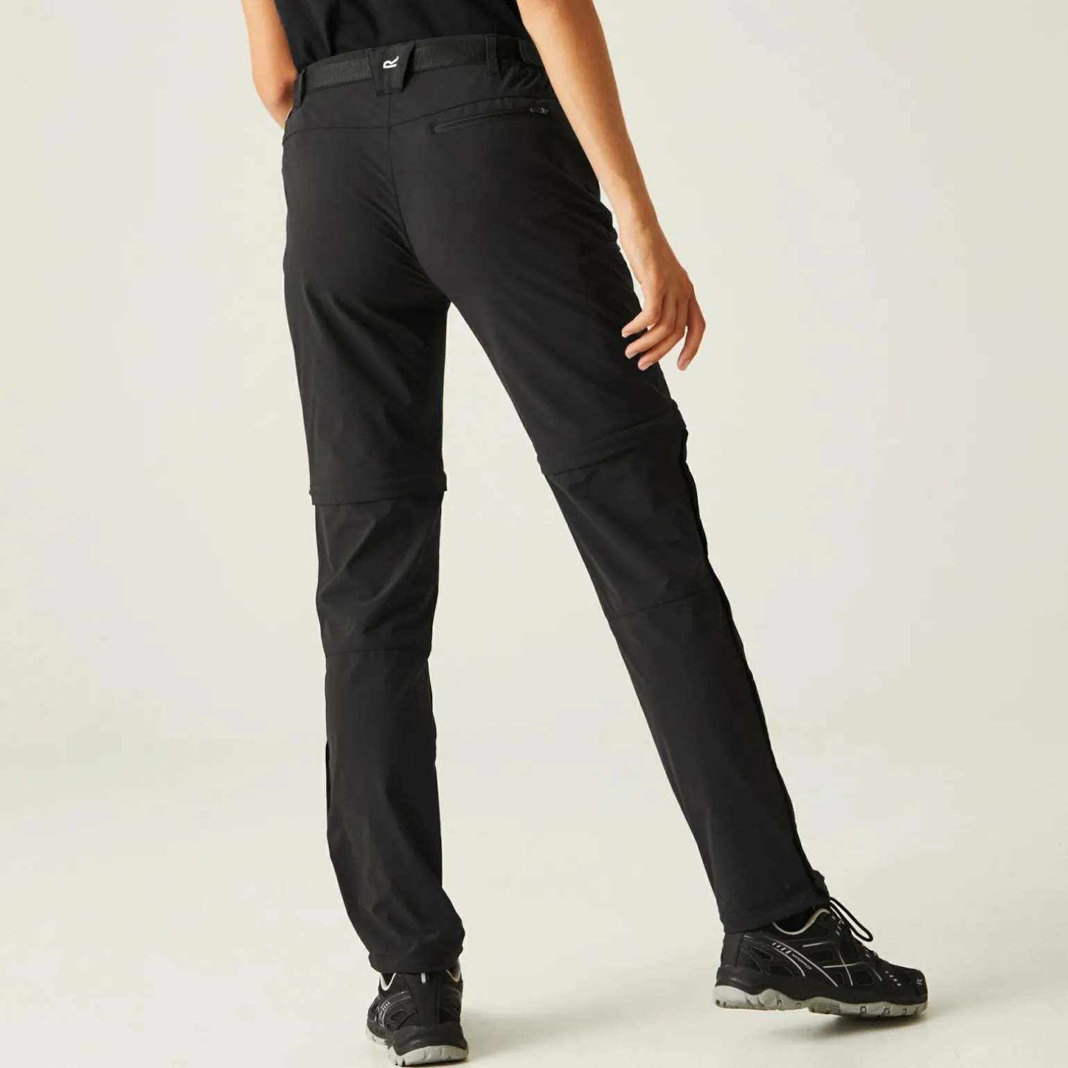 Damskie spodnie trekkingowe Xert III Zip Off | Czarny