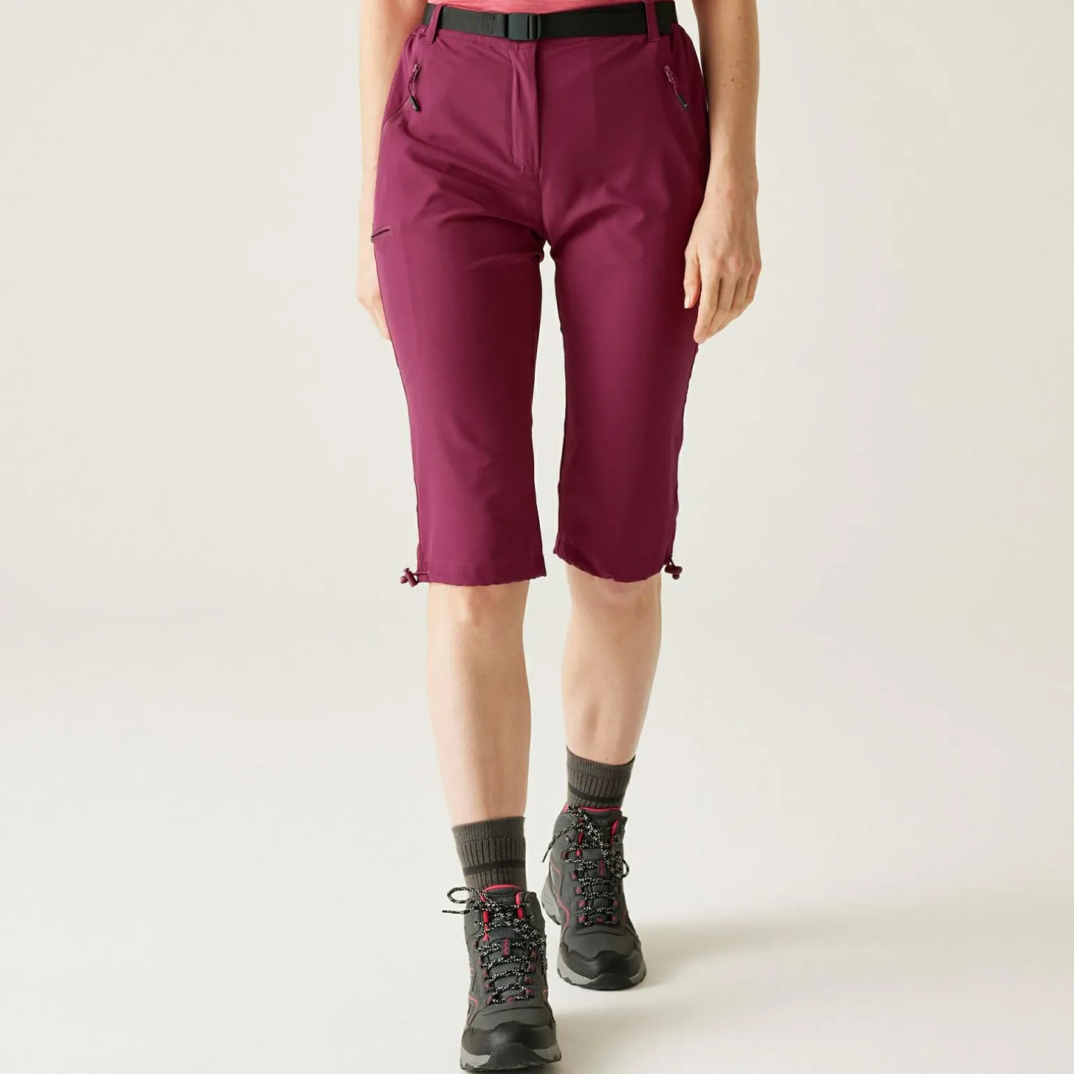 Damskie spodnie trekkingowe 3/4 Xert Capri Light | Różowy