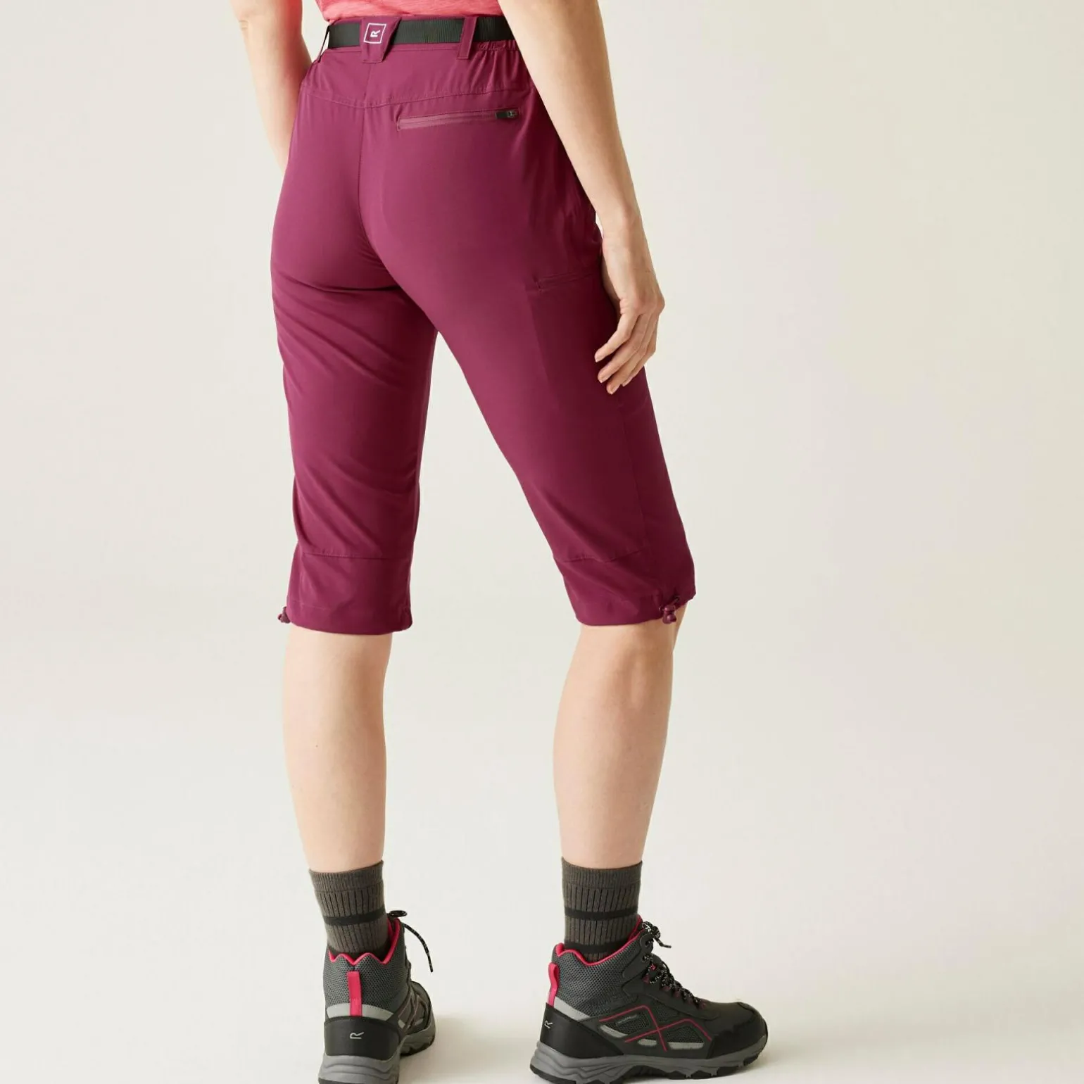Damskie spodnie trekkingowe 3/4 Xert Capri Light | Różowy