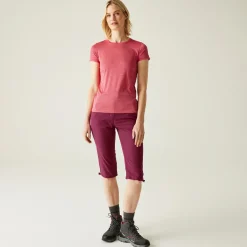 Damskie spodnie trekkingowe 3/4 Xert Capri Light | Różowy