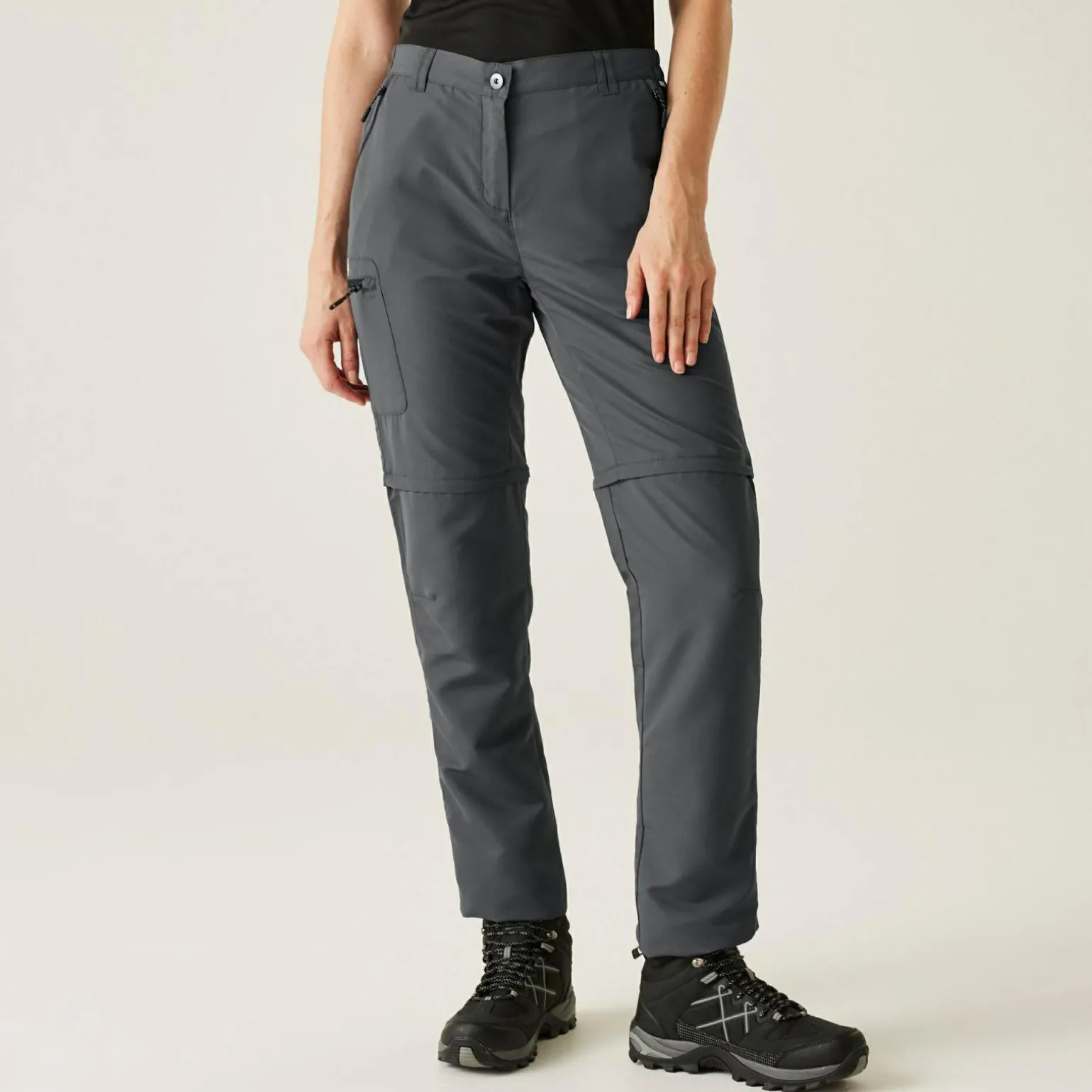 Damskie spodnie z odpinanymi nogawkami Chaska III Zip Off | Szary