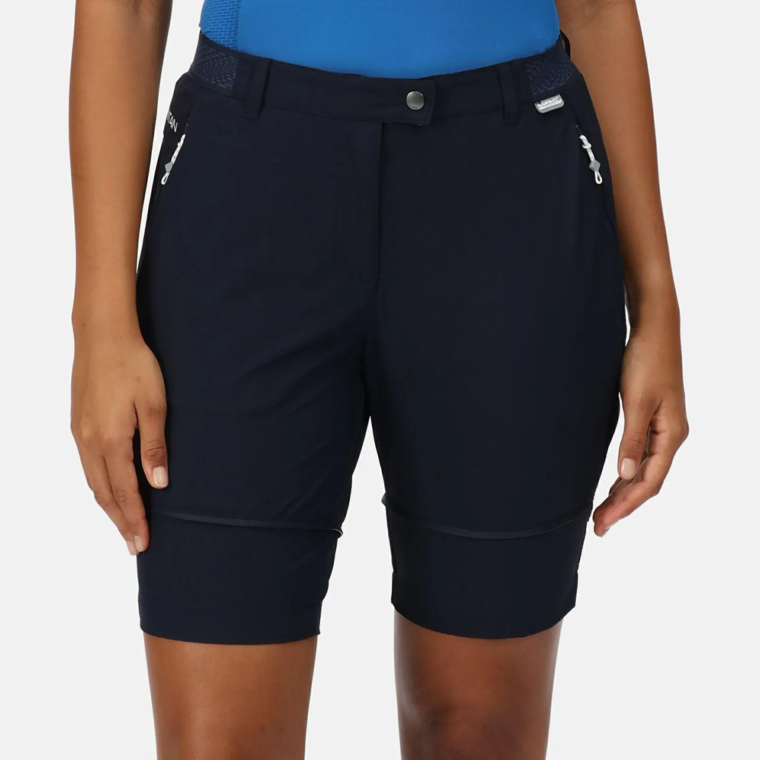 Damskie spodnie z odpinanymi nogawkami Mountain Zip off | Granatowy