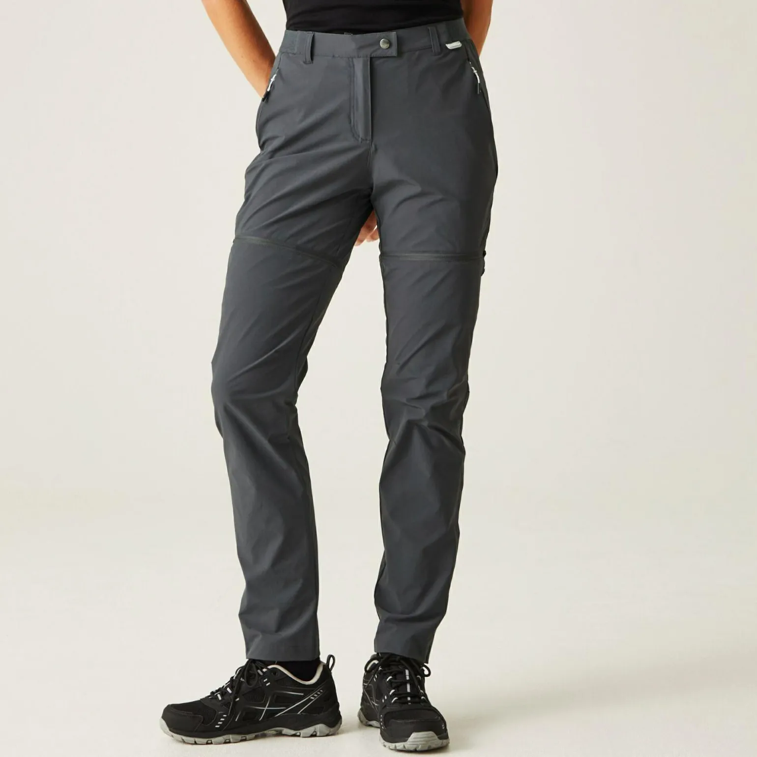 Damskie spodnie z odpinanymi nogawkami Mountain Zip off | Szary