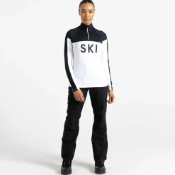 Dare 2b - Damska bluza narciarska z suwakiem Powder Core | Czarno-biały