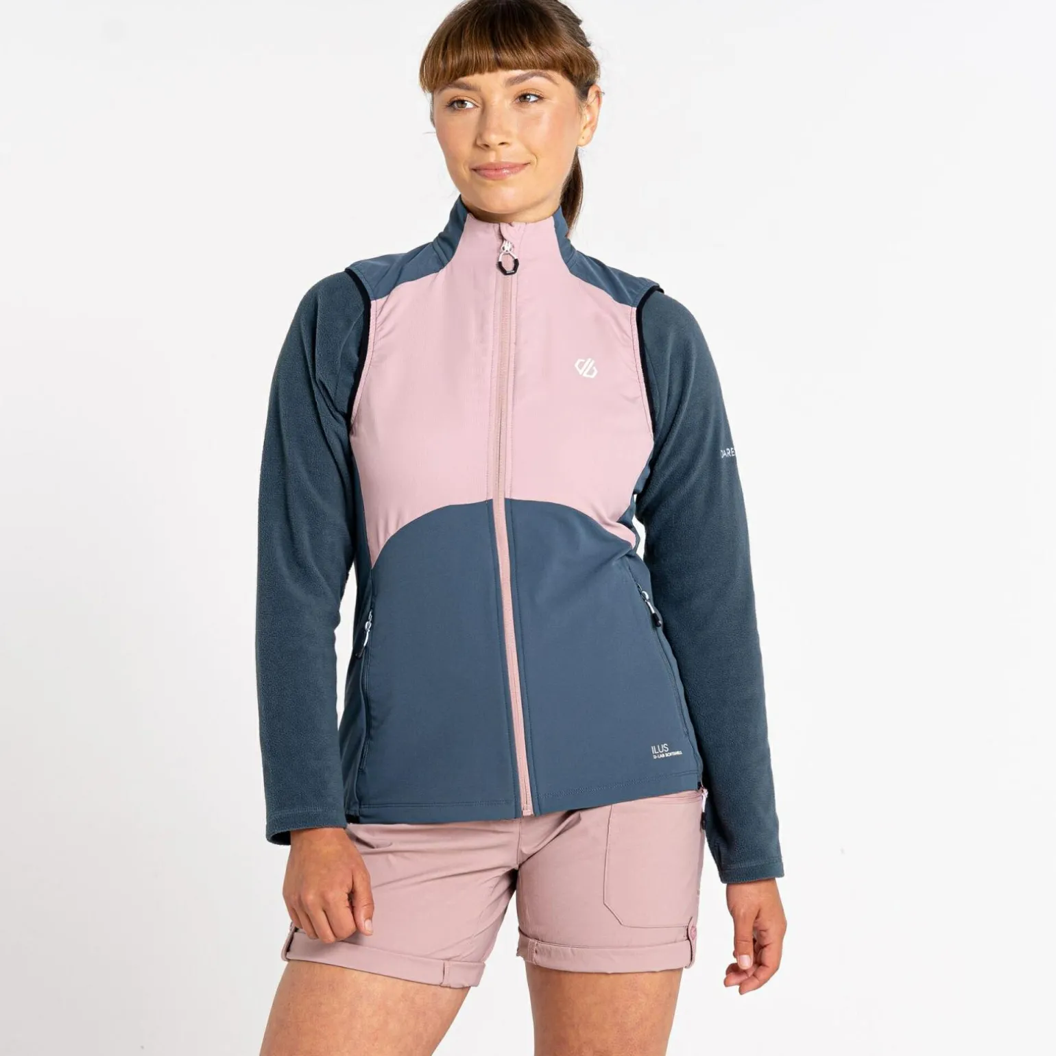 Dare 2b - Damska kamizelka softshell Avidly | Różowo-szary