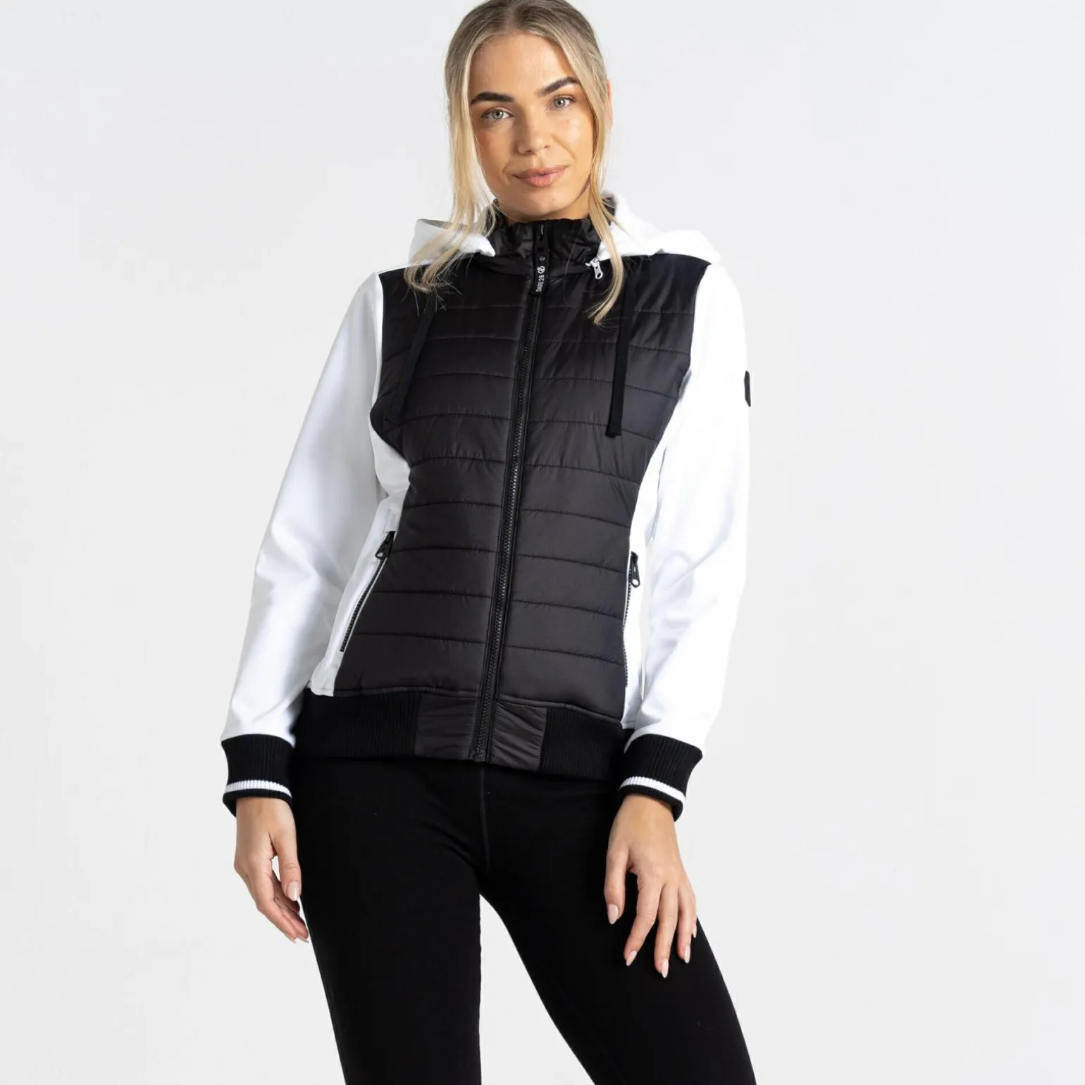 Dare 2b - Damska kurtka hybrydowa Chilly | Czarno-biały