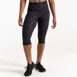 Dare 2b - Damskie legginsy do ćwiczeń 3/4 Influential | Czarny