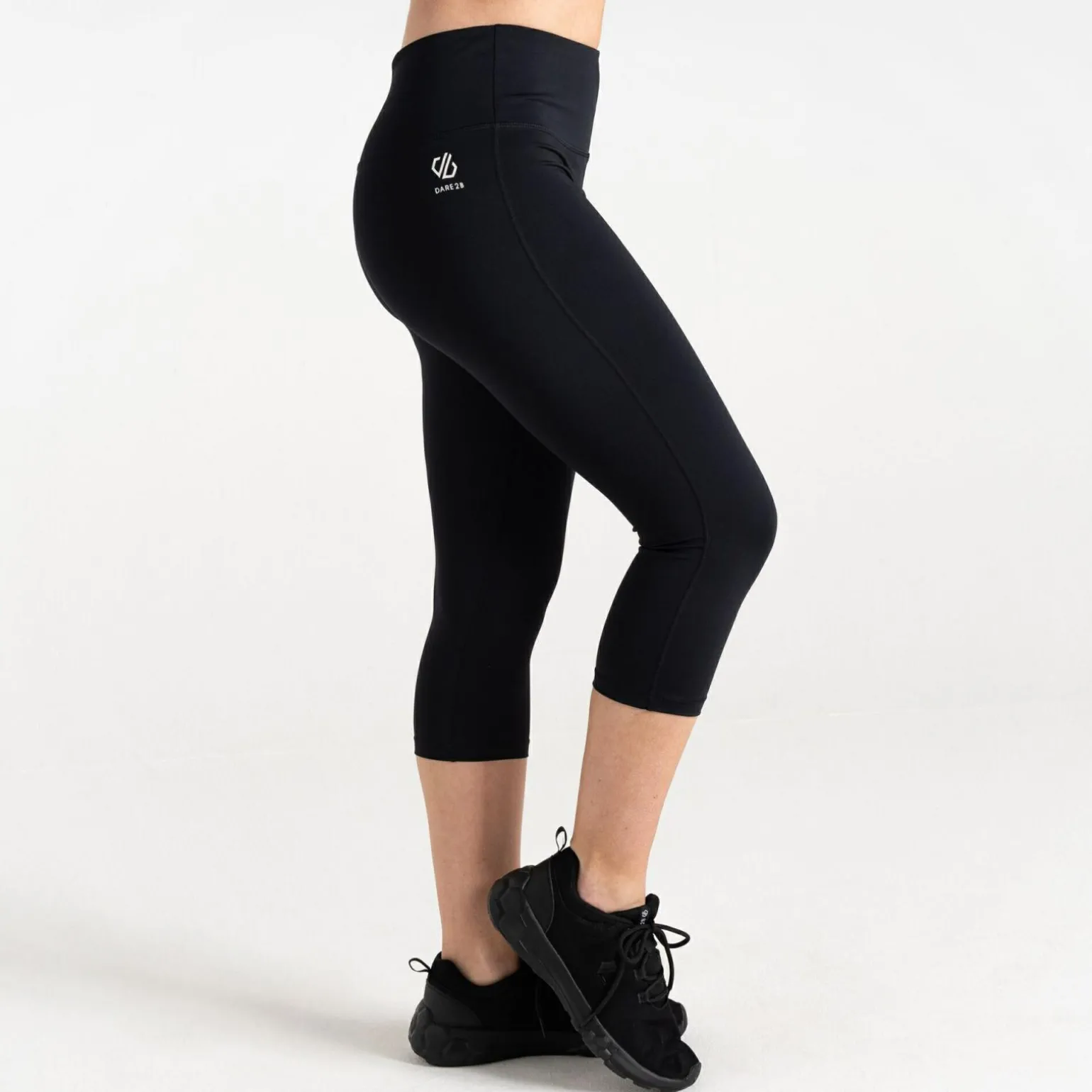 Dare 2b - Damskie legginsy do ćwiczeń 3/4 Influential | Czarny