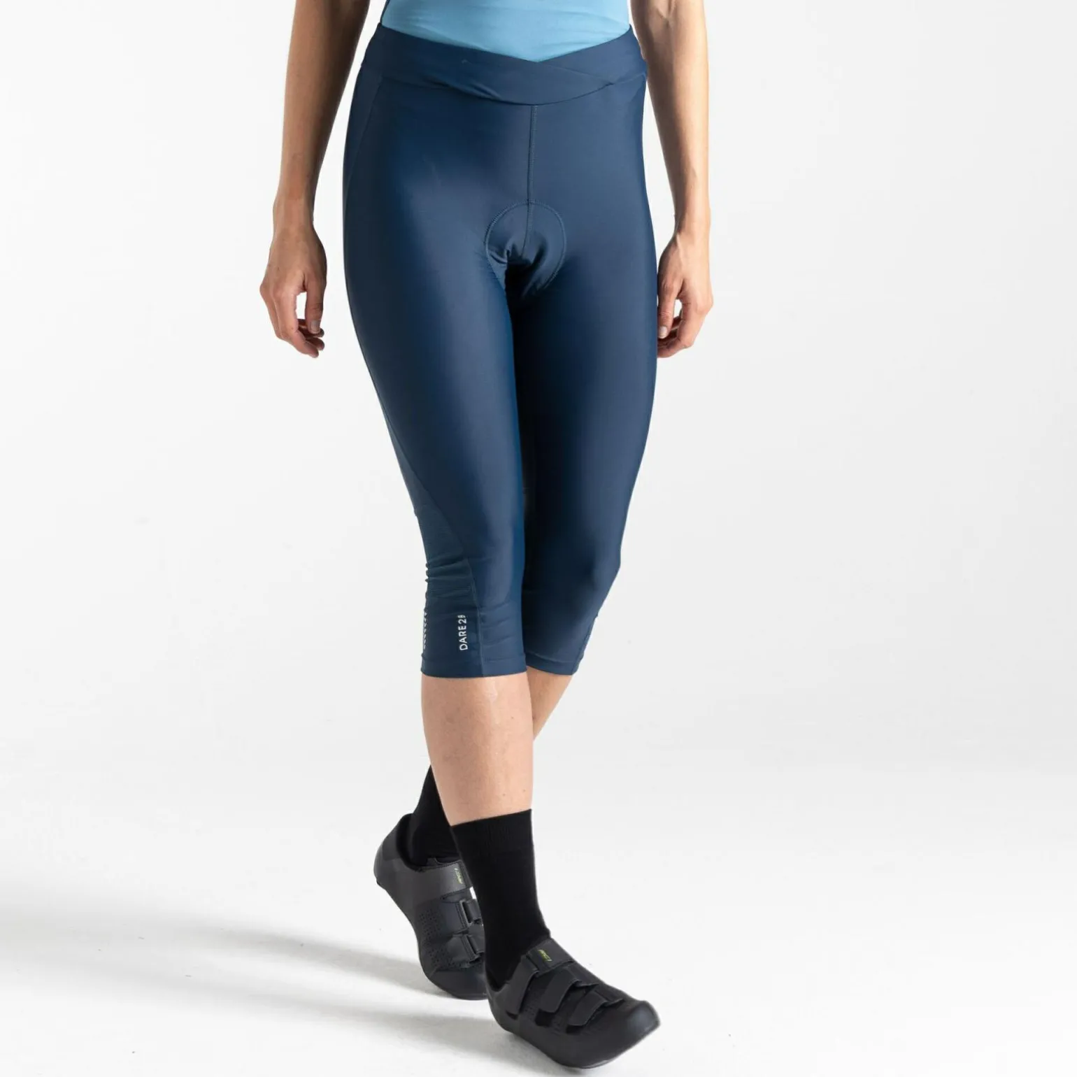 Dare 2b - Damskie legginsy rowerowe 3/4 Worldly | Niebieski