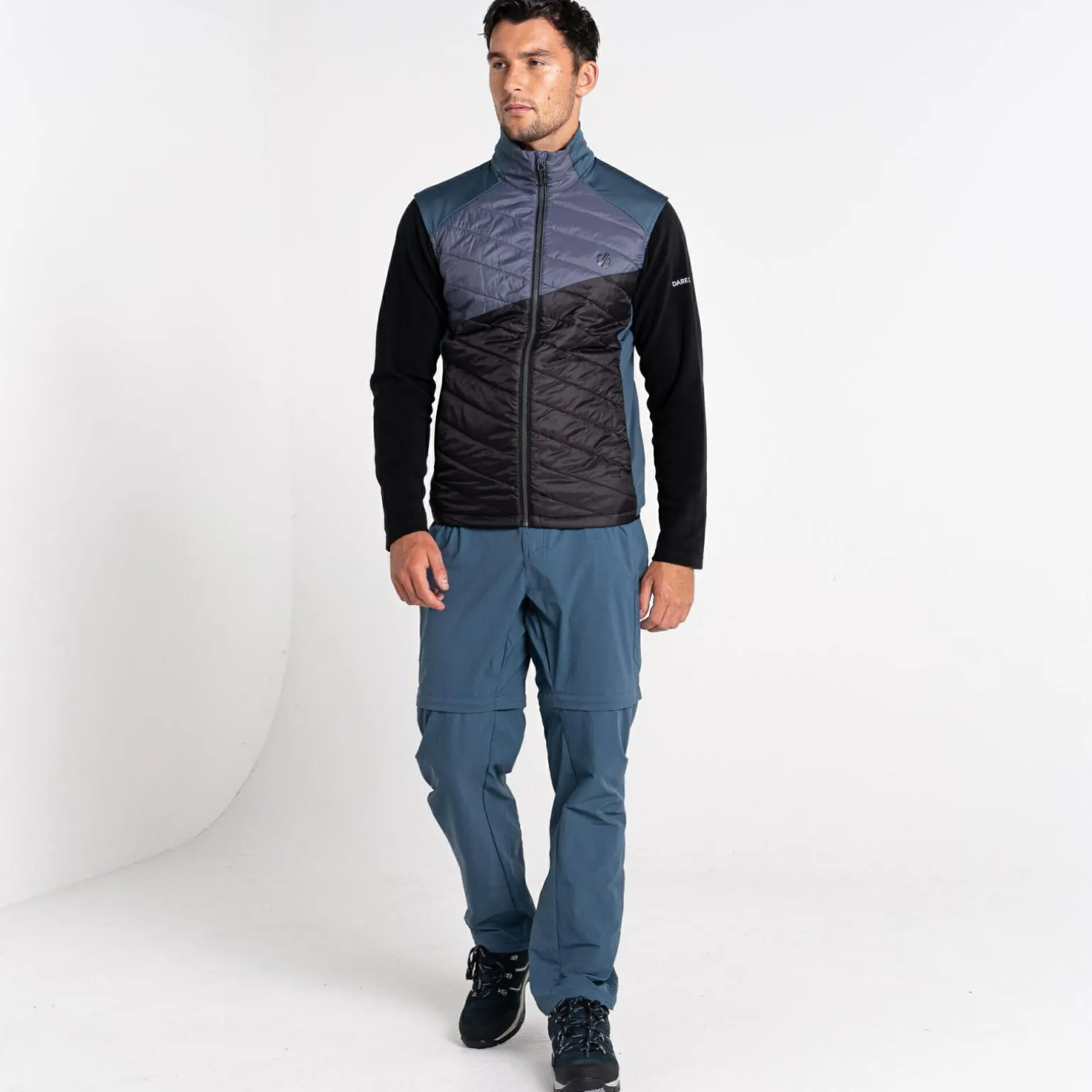 Dare 2b - Męska kamizelka hybrydowa Gendarme Wool | Szaro-czarny