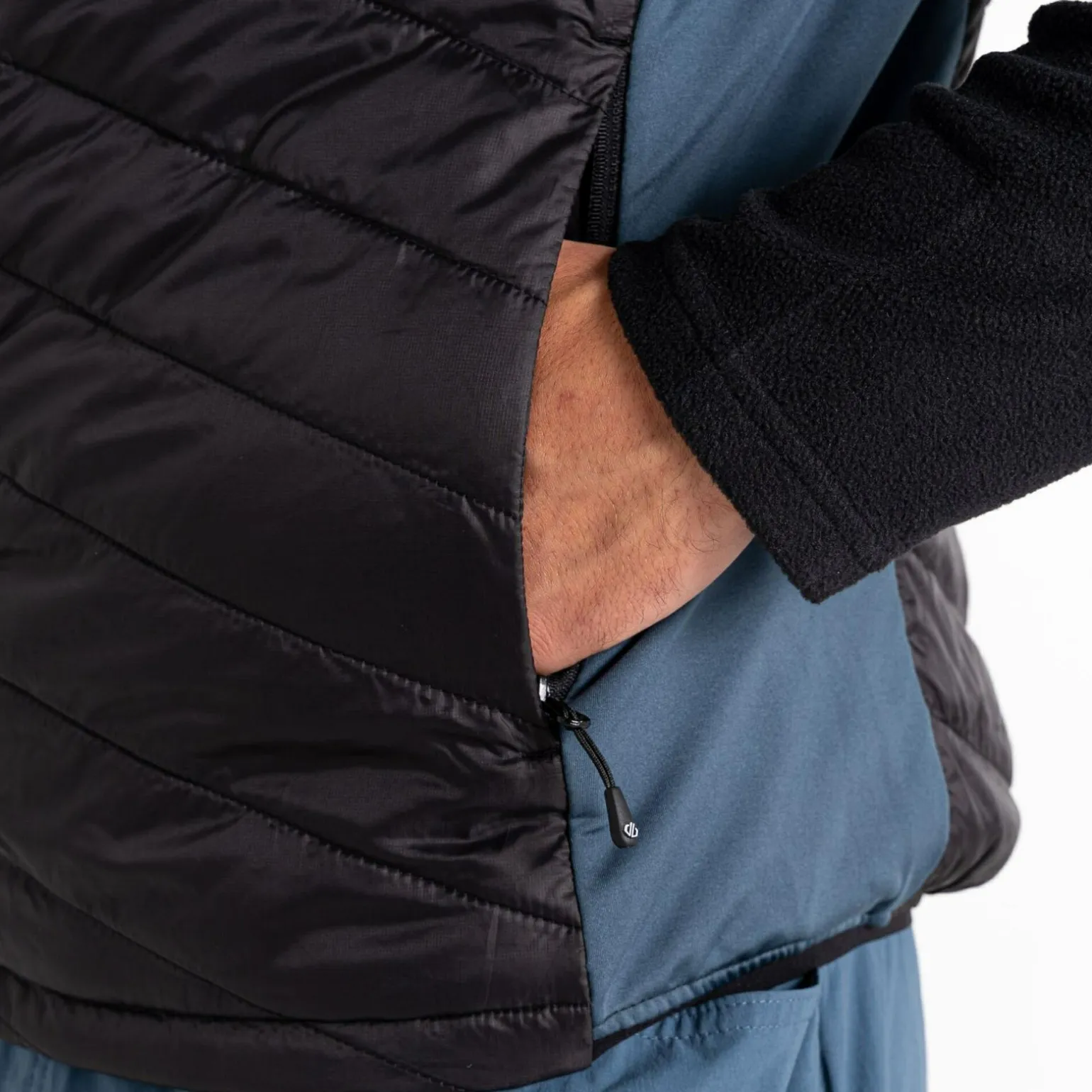 Dare 2b - Męska kamizelka hybrydowa Gendarme Wool | Szaro-czarny