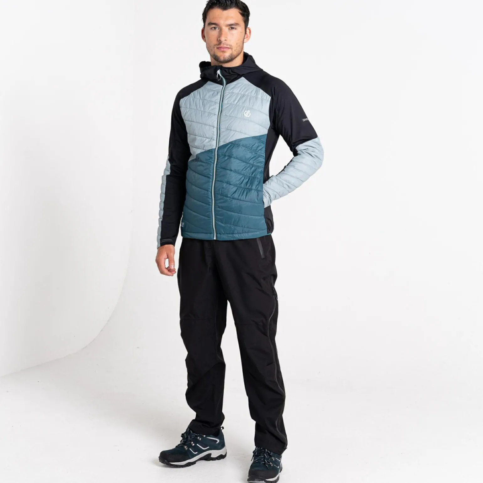 Dare 2b - Męska kurtka hybrydowa Gendarme Wool | Niebiesko-zielony