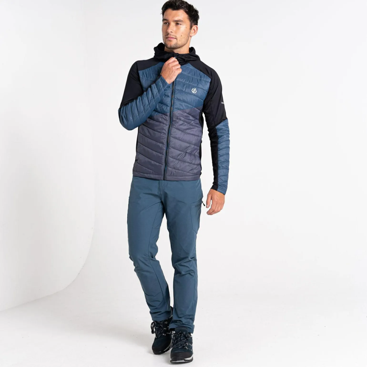 Dare 2b - Męska kurtka hybrydowa Gendarme Wool | Szaro-czarny
